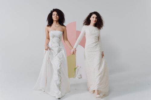 Witte elegante damesjurken 1