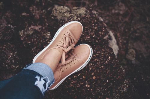 Dames sneakers van echt leer 4