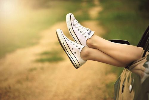 Dames sneakers met plateauzool 5