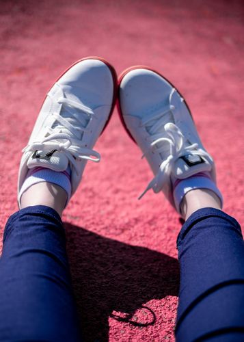 Dames sneakers met plateauzool 6