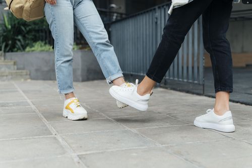 Dames sneakers met plateauzool 7